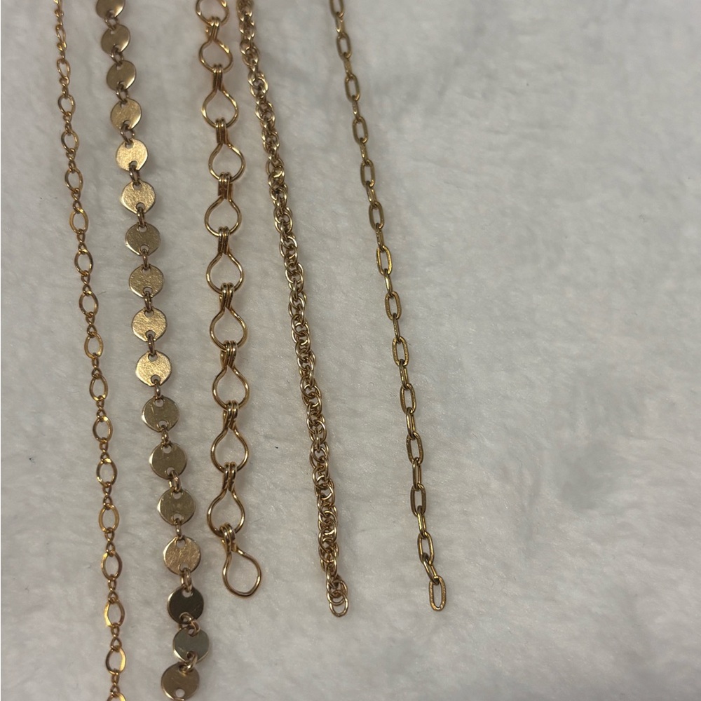 Gold plated permanent jewelry chains